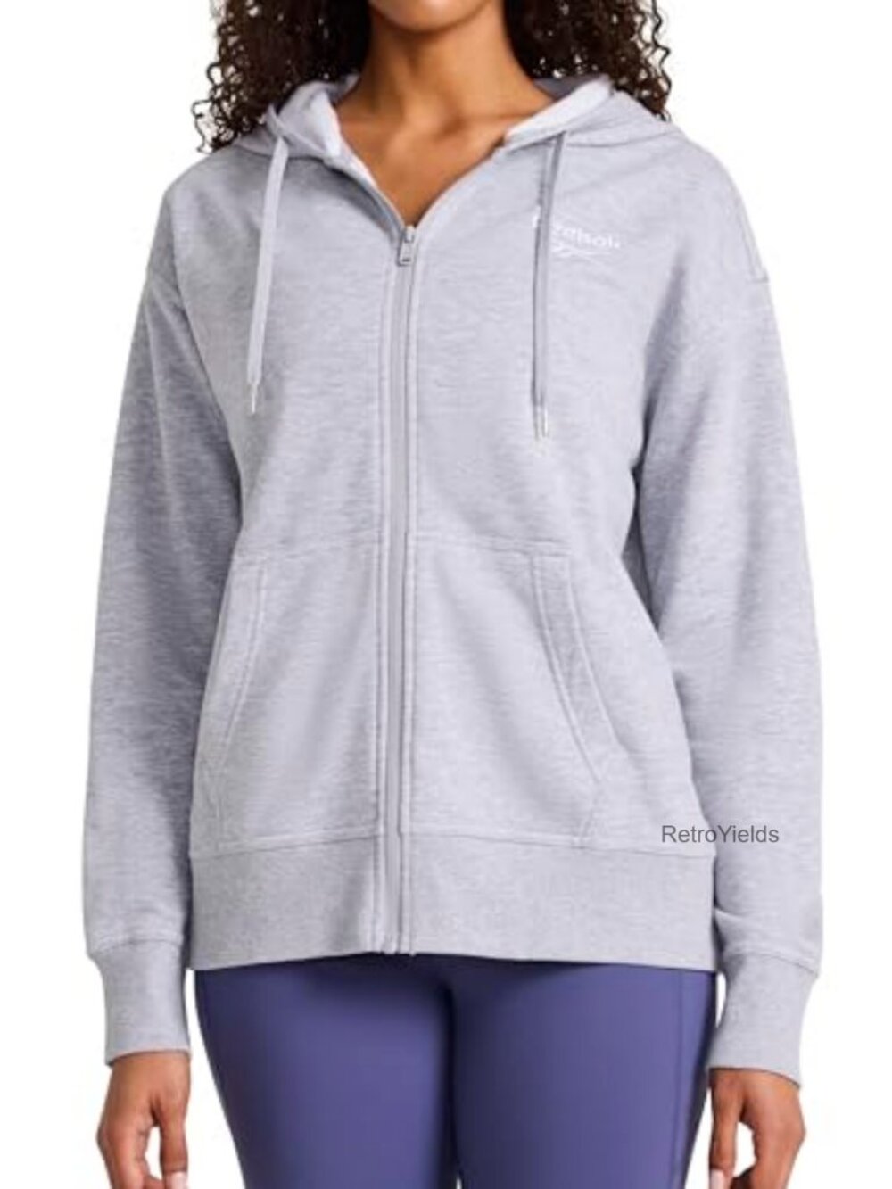 Midweight Cotton Blend Full-Zip Hoodie with Embroidered Logo